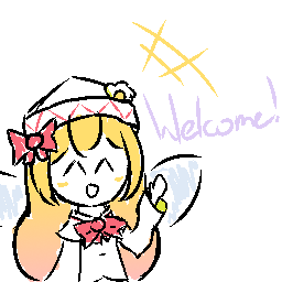Lily White from Touhou Project saying 'Welcome!'